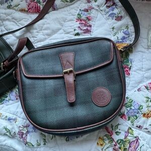Polo by Ralph Lauren Black and Brown Tartan Crossbody Satchel